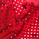 Geometric Guipure Lace - Red