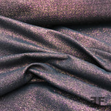 Italian Stretch Metallic Lame - Black/Pink/Orange - Fabrics & Fabrics