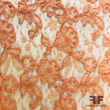 Couture Embroidered Chenille Lace - Peach