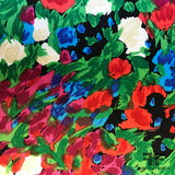 Italian Bold Floral Printed Silk Zibeline - Multicolor - Fabrics & Fabrics
