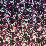 Abstract Printed Polyester Zibeline - Purple