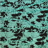 Abstract Textured Brocade - Teal Green/Black - Fabrics & Fabrics