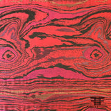 Swirl Metallic Brocade - Red/Black/Pink - Fabrics & Fabrics