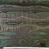 Swirl Metallic Brocade - Green/Black - Fabrics & Fabrics