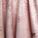 Tropical Floral Brocade - Pink/Metallic
