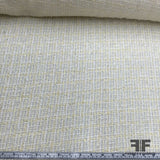 Metallic Boucle Suiting - Yellow/White - Fabrics & Fabrics