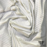 Lightweight Ribbed Knit - White - Fabrics & Fabrics