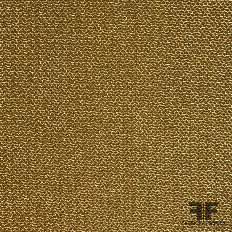 French Novelty Metallic Chain Mail Knit - Gold - Fabrics & Fabrics