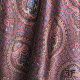 Paisley Silk & Wool Blend - Maroon/Multicolor