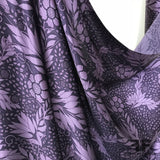Floral Silk Charmeuse - Lavender/Purple - Fabrics & Fabrics