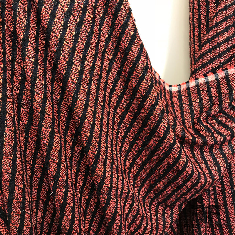 Italian Striped Tweed - Black/Hot Pink - Fabrics & Fabrics