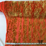 Abstract Burnout Velvet - Orange/Yellow Gold - Fabrics & Fabrics
