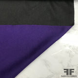 Italian Double-Sided Wool Coating - Purple/Black