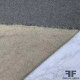 Italian Double-Faced Wool Coating - Grey/Taupe