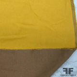 Italian Reversible Double Faced Wool Coating - Mustard/Heather Brown - Fabrics & Fabrics