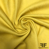 Italian Reversible Double Faced Wool Coating - Mustard/Heather Brown - Fabrics & Fabrics