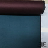 Double-Faced Reversible Wool Coating - Burgundy/Teal - Fabrics & Fabrics