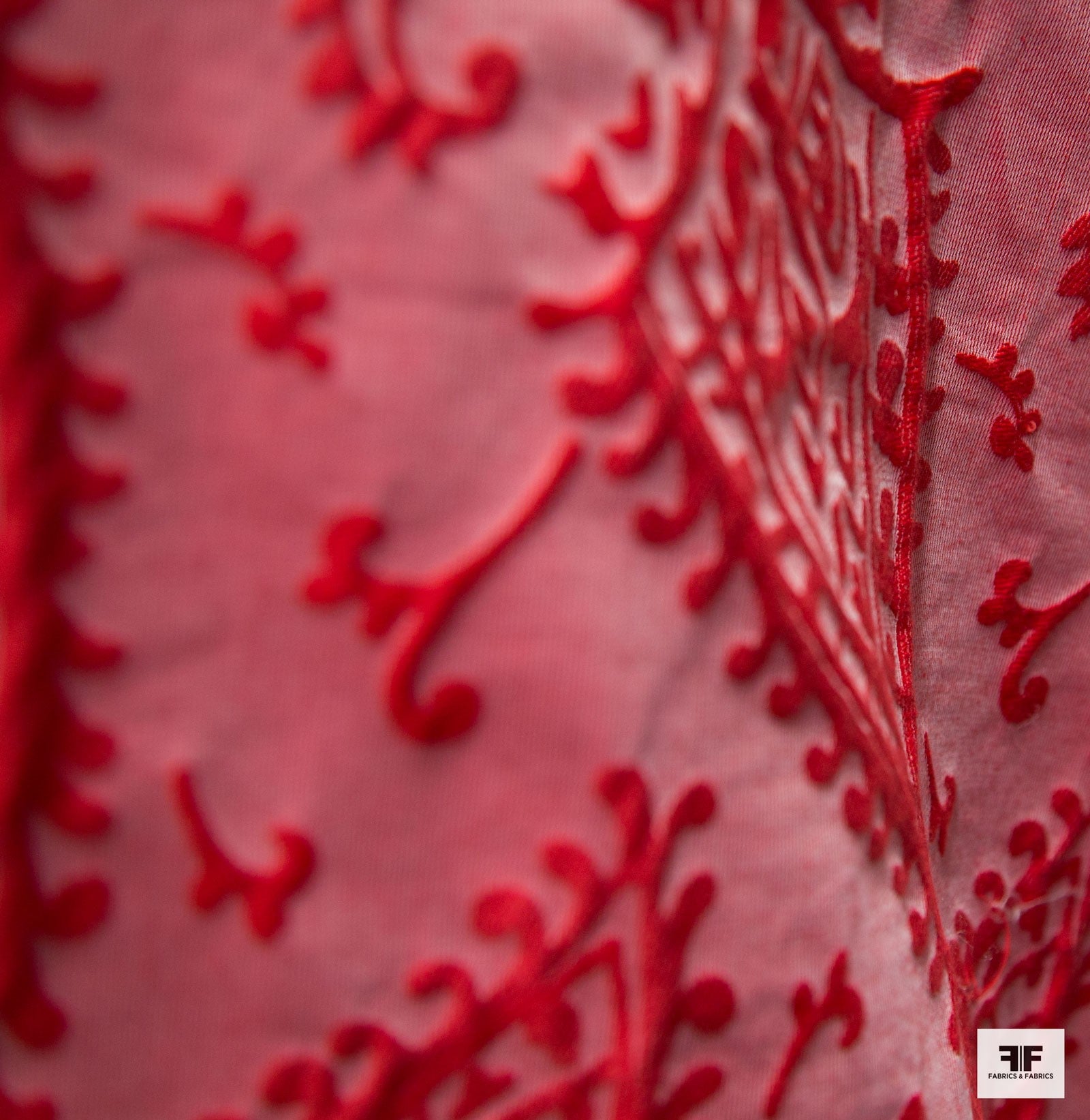 Abstract Paisley Woven Brocade - Pink/Red - Fabrics & Fabrics NY