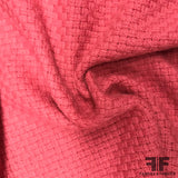 Italian Basket Weave Wool Coating - Pink - Fabrics & Fabrics