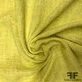 Cotton Boucle Suiting - Lemon Yellow - Fabrics & Fabrics