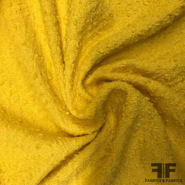 Cotton Boucle Suiting - Pineapple Yellow – Fabrics & Fabrics
