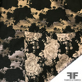 Floral Brocade - Black/Pink - Fabrics & Fabrics
