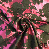 Floral Brocade - Black/Fuchsia - Fabrics & Fabrics