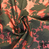 Floral Brocade - Black/Red - Fabrics & Fabrics