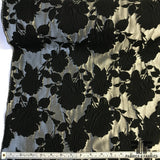 Floral Brocade - Black/Silver - Fabrics & Fabrics