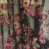 Floral Embroidered Netting - Pink/Black/Multicolor - Fabrics & Fabrics