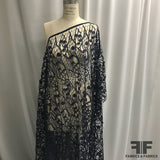 Border Pattern Abstract Guipure Lace - Navy Blue