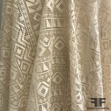 Geometric Guipure Lace - Cream - Fabrics & Fabrics