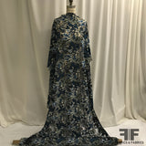Butterfly Guipure Lace - Black/Blue/White - Fabrics & Fabrics