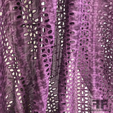 Tie-Dye Silk/Cotton Eyelet - Purple