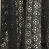 Floral Eyelet Guipure Lace - Black - Fabrics & Fabrics