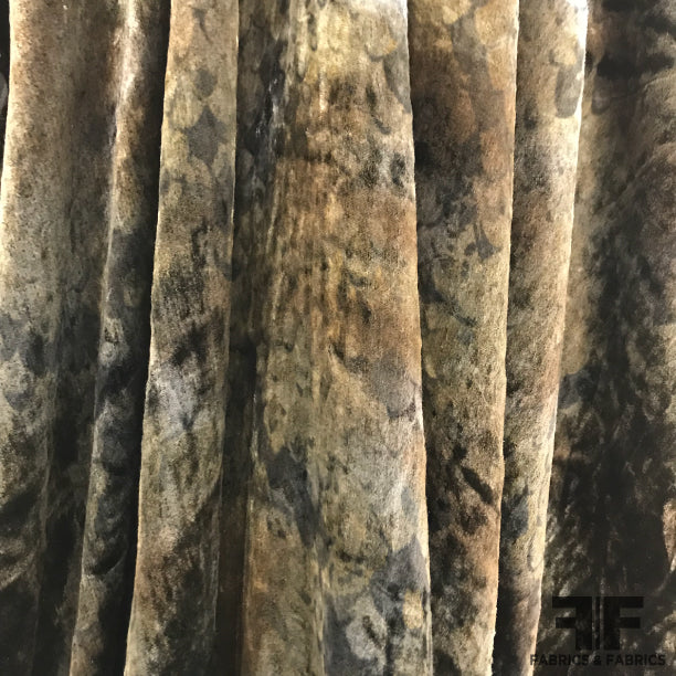 Italian Animal Print Silk Velvet - Brown/Multicolor – Fabrics & Fabrics