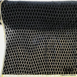 Geometric Burnout Silk Velvet - Navy - Fabrics & Fabrics