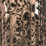 Floral Silk Burnout Velvet - Brown/Gold - Fabrics & Fabrics