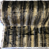 Animal Striped Printed Panne Velvet - Olivine Gold/Black