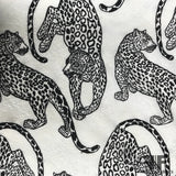 Cheetah Embroidered Novelty Lace - Black/White - Fabrics & Fabrics