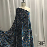 Anna Sui Floral Cut Silk Velvet - Blue/Violet/Gold