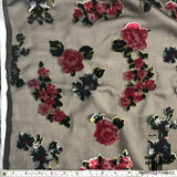 Anna Sui Rose Floral Cut Silk Velvet - Black/Pink/Green