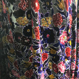 Floral Cut Silk Velvet - Pink/Violet/Gold - Fabrics & Fabrics