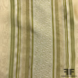 Silk Organza-Faced Jacquard - Olive/Tan/Off-White