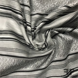 Silk Organza-Faced Jacquard - Silver White/Black