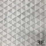 Italian Novelty Geometric Cotton Lace - White