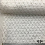 Italian Novelty Geometric Cotton Lace - White