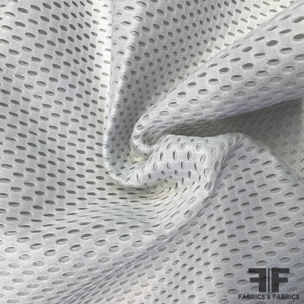 Sports Spacer Mesh Poly Jersey Knit - White/Beige – Fabrics & Fabrics
