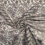 Floral Striped Lace - Beige - Fabrics & Fabrics