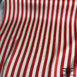 Candy Stripped Silk Charmeuse - Red/White - Fabrics & Fabrics